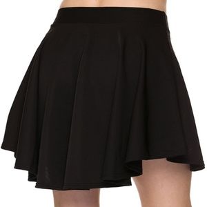 Flared Scuba Skirt - Solid
